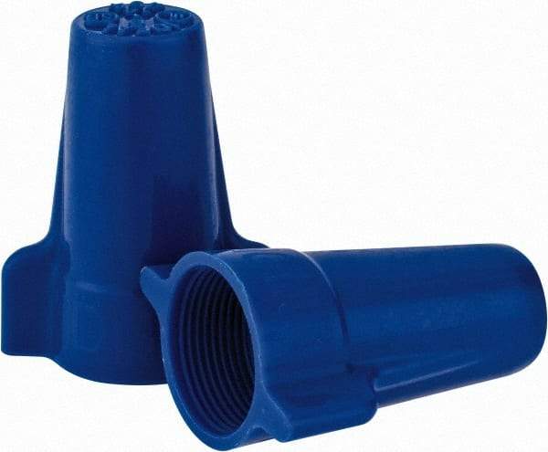 Ideal - 3, 12 to 1, 6 + 2, 8 AWG, 600 Volt, Flame Retardant, Wing Twist on Wire Connector - Blue, 221°F - Apex Tool & Supply