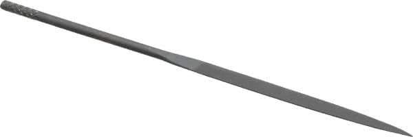 Grobet - 4" Needle Precision Swiss Pattern Half Round File - Round Handle - Apex Tool & Supply