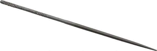 Grobet - 4" Needle Precision Swiss Pattern Square File - Round Handle - Apex Tool & Supply