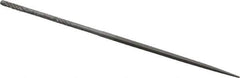 Grobet - 4" Needle Precision Swiss Pattern Square File - Round Handle - Apex Tool & Supply