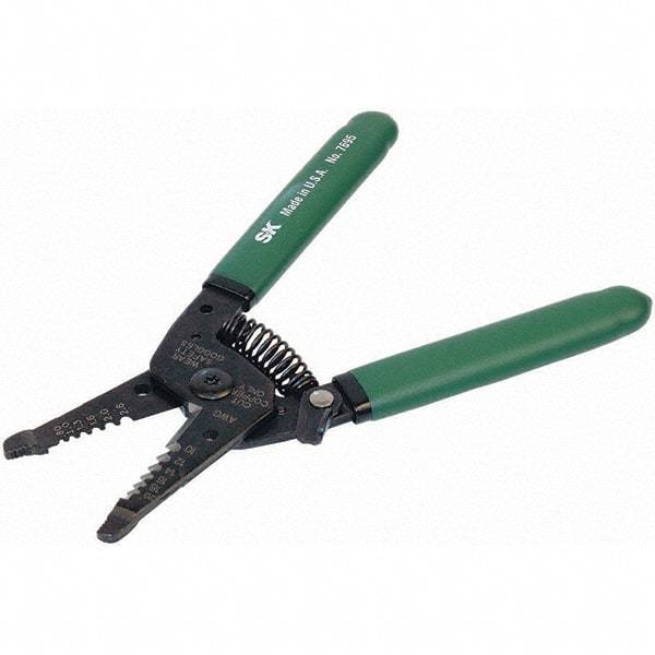 SK - Wire & Cable Strippers - 6" W/CUSHION GRIP STRIPPING PLIER - Apex Tool & Supply