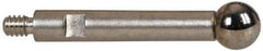 TESA Brown & Sharpe - 3mm Ball Diam, Carbide, Ball Test Indicator Contact Point - 1/2" Contact Point Length, Use with Brown & Sharpe TESATAST Dial Test Indicators - Apex Tool & Supply