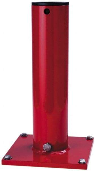 THERN - 8 Inches Long x 8 Inches Wide x 14.56 Inches Deep x 1/2 Inches Thick Davit Crane Pedestal/Socket Base - 7 Inches Distance Between Mounting Hole Centers, 0.41 Inches Hole Diameter, Enamel Finish - Apex Tool & Supply
