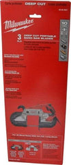 Milwaukee Tool - 3' 8-7/8" Long x 0.02" Thick, 10 Teeth per Inch, Portable Band Saw Blade - Bi-Metal Blade, High Speed Steel Teeth, Toothed Edge - Apex Tool & Supply
