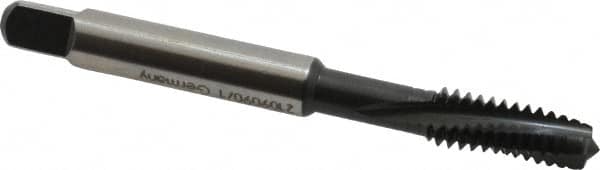 Emuge - 1/4-20 UNC, 3 Flute, Nitride Finish Cobalt Slow Spiral Flute Tap - Apex Tool & Supply