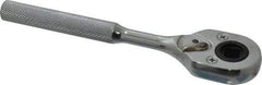 Proto - 3/8" Drive Pear Head Female Drive Ratchet - Chrome Finish, 7" OAL, 24 Gear Teeth, Standard Head - Apex Tool & Supply