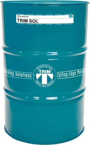 Master Fluid Solutions - Trim SOL, 54 Gal Drum Emulsion Fluid - Water Soluble, For Cutting, Drilling, Tapping, Reaming - Apex Tool & Supply
