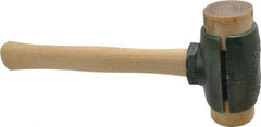 Garland - 4 Lb Head 2" Face Rawhide Split Head Hammer - Wood Handle - Apex Tool & Supply