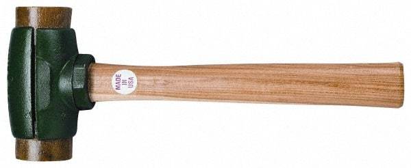 Garland - 2-1/4 Lb Head 1-1/4" Face Copper Split Head Hammer - Wood Handle - Apex Tool & Supply