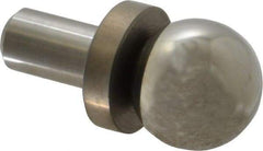 Jergens - 25.4mm Ball Diam, 12.69mm Shank Diam, Stainless Steel Checking Tooling Ball - 1.62" Ball Center to Shank Bottom, 0.7" Ball Center to Shoulder Bottom, with Shoulder, Breakaway - Apex Tool & Supply