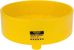 Eagle - 7" High x 18" Diam, Polyethylene, Drum Funnel - 30 to 55 Gal Drum/Pail Capacity - Apex Tool & Supply