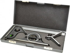 Fowler - 4 Piece, 12" Combination Square Set - 1/64, 1/32, 1/16 & 1/8" (4R) Graduation, Steel Blade, Hardened Steel Square Head - Apex Tool & Supply