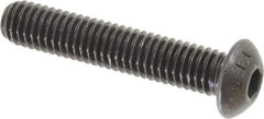 Value Collection - 3/8-16 UNC Hex Socket Drive, Button Screw - Alloy Steel, Black Oxide Finish, Fully Threaded, 2" Length Under Head - Apex Tool & Supply