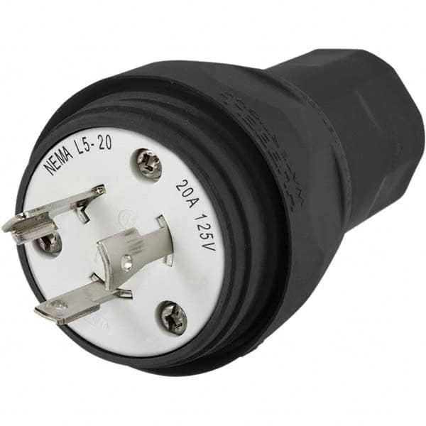 Hubbell Wiring Device-Kellems - 125V 20A NEMA L5-20P Industrial Twist Lock Plug - Apex Tool & Supply