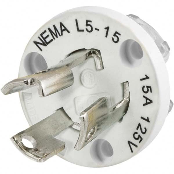 Hubbell Wiring Device-Kellems - 125V 15A NEMA L5-15P Industrial Twist Lock Plug - Apex Tool & Supply