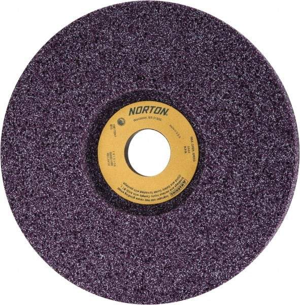 Norton - 7" Diam x 1-1/4" Hole x 1" Thick, I Hardness, 80 Grit Surface Grinding Wheel - Aluminum Oxide, Type 5, Medium Grade, 3,600 Max RPM, Vitrified Bond, One-Side Recess - Apex Tool & Supply