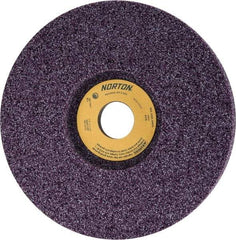 Norton - 7" Diam x 1-1/4" Hole x 1" Thick, I Hardness, 80 Grit Surface Grinding Wheel - Aluminum Oxide, Type 5, Medium Grade, 3,600 Max RPM, Vitrified Bond, One-Side Recess - Apex Tool & Supply