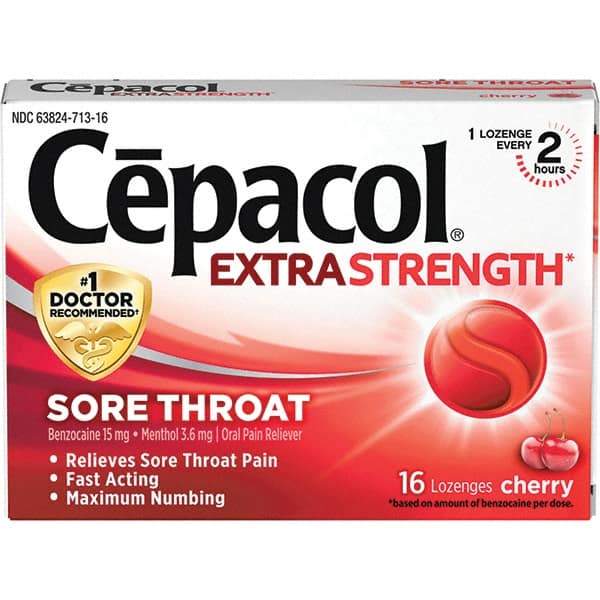 Cepacol - Cherry Flavor Cough Drop Lozenges - Sore Throat Relief - Apex Tool & Supply
