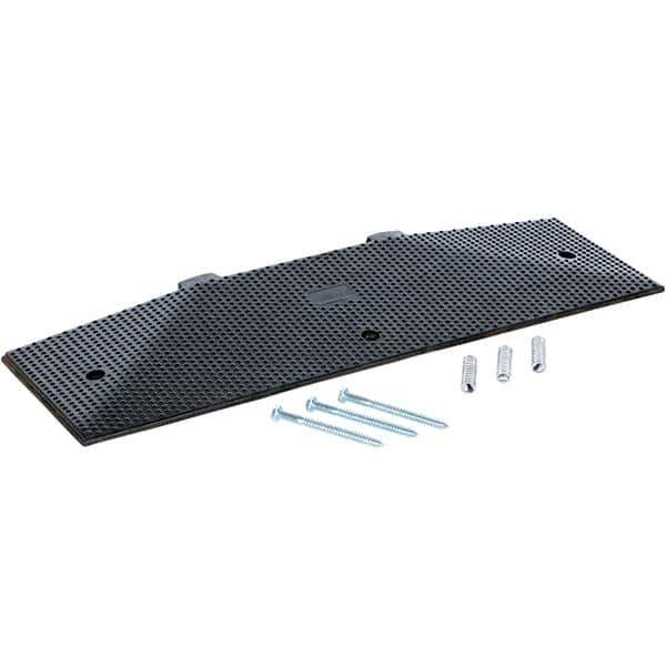 Vestil - 11-7/16" Long x 35-1/4" Wide x 2-7/16" High, Rubber Speed Hump - Black - Apex Tool & Supply