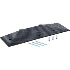 Vestil - 11-7/16" Long x 35-1/4" Wide x 2-7/16" High, Rubber Speed Hump - Black - Apex Tool & Supply