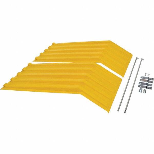 Vestil - Yellow Polypropylene Self-Dumping Hopper Poly Lid - Use with Dumpers - Apex Tool & Supply