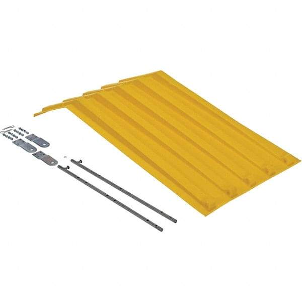Vestil - Yellow Polypropylene Self-Dumping Hopper Poly Lid - Use with Dumpers - Apex Tool & Supply