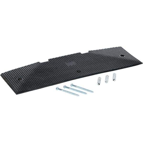 Vestil - 10-7/16" Long x 35-1/4" Wide x 2-7/16" High, Rubber Speed Hump - Black - Apex Tool & Supply