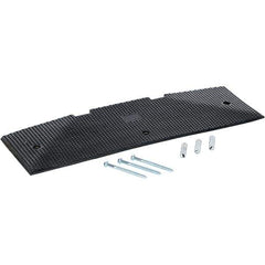 Vestil - 10-7/16" Long x 35-1/4" Wide x 2-7/16" High, Rubber Speed Hump - Black - Apex Tool & Supply