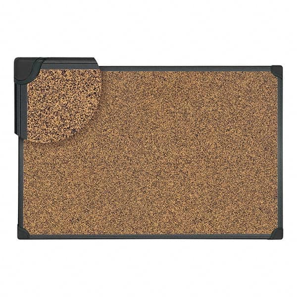 UNIVERSAL - Cork Bulletin Boards Style: Open Cork Bulletin Board Color: Black - Apex Tool & Supply