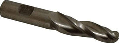 Made in USA - 3° Taper Angle per Side, 1/2" Small End Diam, 2-1/4" LOC, High Speed Steel 3 Flute Tapered Ball End Mill - 4-1/4" OAL, 5/8" Shank Diam - Apex Tool & Supply