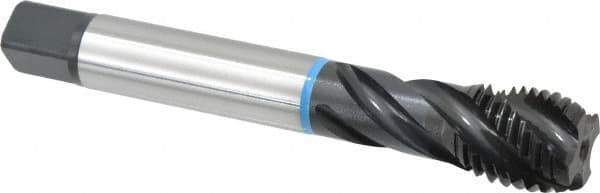Emuge - 1-8 UNC 4 Flute 3B Modified Bottoming Spiral Flute Tap - Cobalt, Oxide Finish, 6.299" OAL, Right Hand Flute, Right Hand Thread, Series Enorm-VA - Apex Tool & Supply