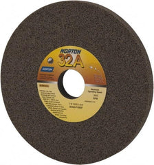 Norton - 7" Diam x 1-1/4" Hole x 1/2" Thick, F Hardness, 60 Grit Surface Grinding Wheel - Aluminum Oxide, Type 1, Medium Grade, 3,600 Max RPM, Vitrified Bond, No Recess - Apex Tool & Supply