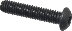 Value Collection - 5/16-18 UNC Hex Socket Drive, Button Screw - Alloy Steel, Black Oxide Finish, Fully Threaded, 1-1/2" Length Under Head - Apex Tool & Supply