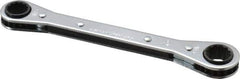 Proto - 1/2" x 9/16" 12 Point Ratcheting Box Wrench - Double End, 1-5/8" Head Diam x 1/2" Head Thickness, 6-3/4" OAL, Steel, Chrome Finish - Apex Tool & Supply