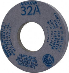 Norton - 12" Diam x 5" Hole x 1-1/2" Thick, K Hardness, 60 Grit Surface Grinding Wheel - Aluminum Oxide, Type 5, Medium Grade, 2,705 Max RPM, Vitrified Bond, One-Side Recess - Apex Tool & Supply