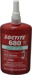 Loctite - 250 mL Bottle, Green, High Strength Liquid Retaining Compound - Series 680, 24 hr Full Cure Time, Hand Tool Removal - Apex Tool & Supply
