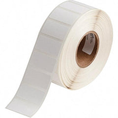 Brady - 1-1/2" Wide x 3/4" Long, White Polypropylene Inkjet Label - For BradyJet J2000 - Apex Tool & Supply