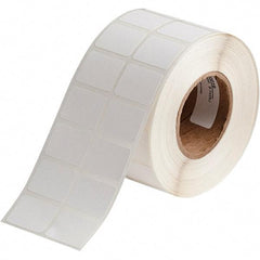 Brady - 3/4" Wide x 1" Long, White Polypropylene Inkjet Label - For BradyJet J2000 - Apex Tool & Supply
