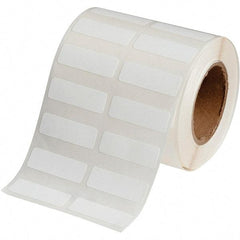 Brady - 1/2" Wide x 1-1/2" Long, White Polypropylene Inkjet Label - For BradyJet J2000 - Apex Tool & Supply