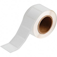 Brady - 1" Wide x 1-1/2" Long, White Polypropylene Inkjet Label - For BradyJet J2000 - Apex Tool & Supply
