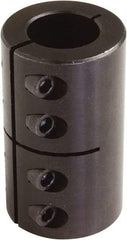 Climax Metal Products - 9mm Inside x 24mm Outside Diam, One Piece Split Clamping Collar - 35mm Long - Apex Tool & Supply