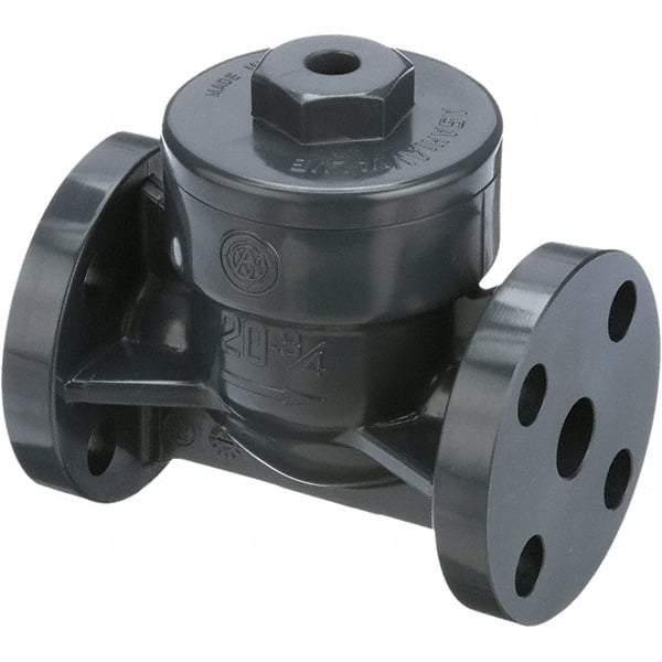 Asahi/America - 2-1/2" PVC Check Valve - Spring Check, Flanged, 150 WOG - Apex Tool & Supply