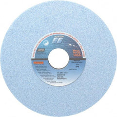 Norton - 7" Diam x 1-1/4" Hole x 3/4" Thick, I Hardness, 46 Grit Surface Grinding Wheel - Ceramic, Type 5, Coarse Grade, 3,600 Max RPM, Vitrified Bond, One-Side Recess - Apex Tool & Supply