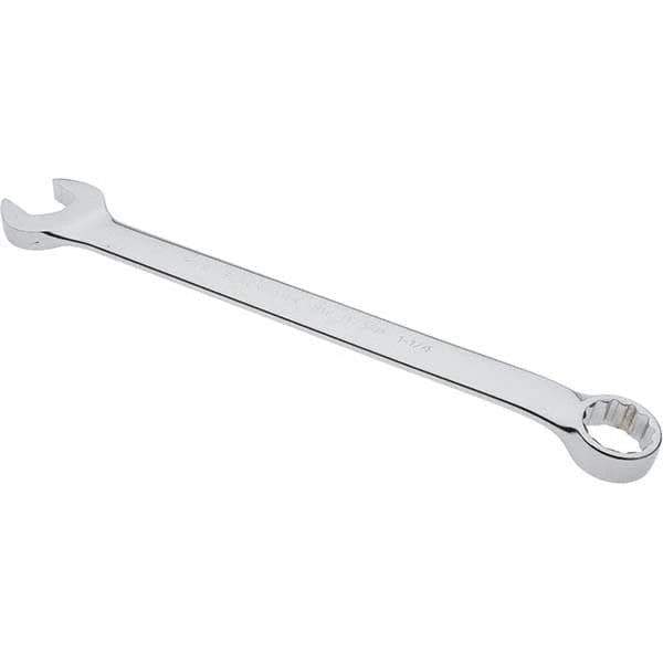 Blackhawk by Proto - 1-1/4" 12 Point Offset Combination Wrench - 15° Offset Angle, 16.9" OAL, Steel, Chrome Finish - Apex Tool & Supply