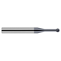 Undercutting End Mills - 0.2500″ (1/4″) Cutter Diameter × 0.7500″ (3/4″) Neck Length × 270° Carbide Deburring Undercut End Mill, 16 RH Teeth, 13 LH Teeth, AlTiN Coated - Exact Industrial Supply