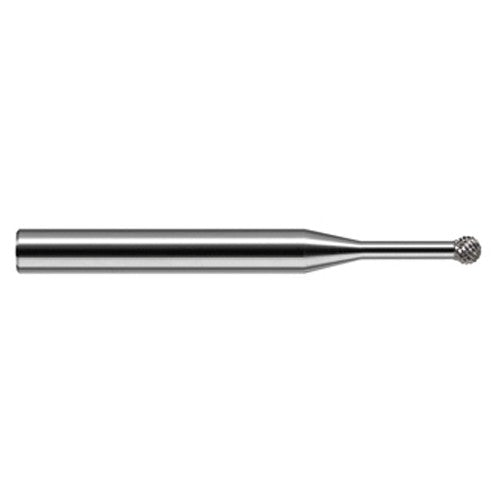 Undercutting End Mills - 0.0620″ (1/16″) Cutter Diameter × 0.1870″ (3/16″) Neck Length × 270° Carbide Deburring Undercut End Mill, 15 RH Teeth, 12 LH Teeth - Exact Industrial Supply