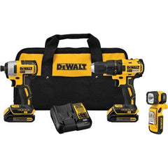 DeWALT - Cordless Tool Combination Kits Voltage: 20 Tools: Compact Drill/Driver; 1/4" Impact Driver; LED Light - Apex Tool & Supply