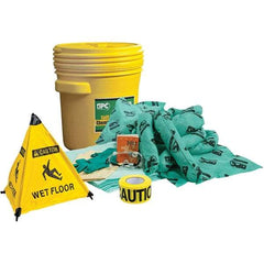 Brady SPC Sorbents - 17 Gal Capacity Chemical Spill Kit - 20 Gal Polyethylene Drum - Apex Tool & Supply