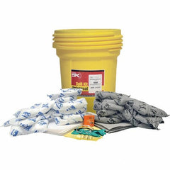 Brady SPC Sorbents - 29 Gal Capacity Oil Only & Universal Spill Kit - 30 Gal Polyethylene Drum - Apex Tool & Supply