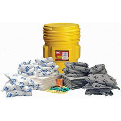 Brady SPC Sorbents - 65 Gal Capacity Oil Only & Universal Spill Kit - 65 Gal Polyethylene Drum - Apex Tool & Supply